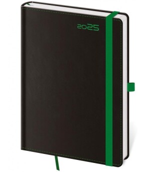 Product detail of Diář 2025 Black Green týdenní A5 s poutkem na propisku