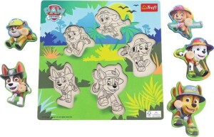 Product detail of Trefl Dřevěná vkládačka Tlapková patrola v džungli