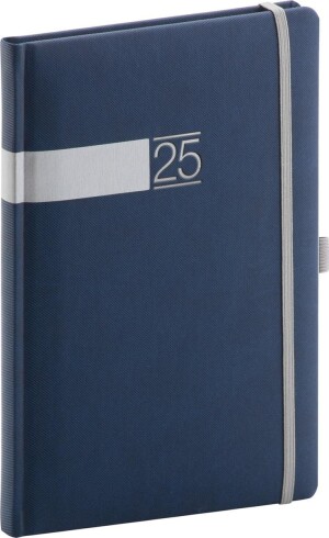 Product detail of Diář 2025: Twill - modrostříbrný, týdenní, 15 × 21 cm