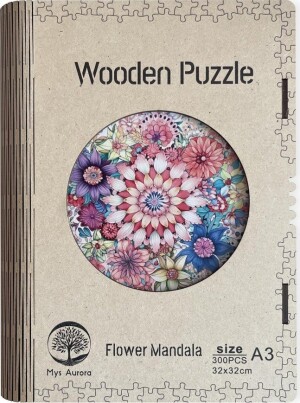 Product detail of Dřevěné puzzle/Flower Mandala A3 - Emitex