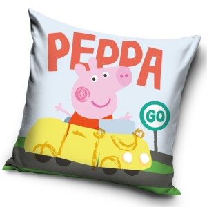 Product detail of Dětský polštářek Prasátko Pepina ve Žlutém Autě