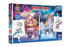 Product detail of Puzzle MAXI oboustranné 2x10 dílků Hrdinští psi Tlapková patrola/Paw patrol v krab. 40x27x6cm 24m+