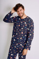 Pánské pyžamo 2840 MIKOŁAJ S-XL tmavě modrá S - thumb (1)