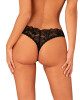 Romantická tanga otevřená Donna Dream crotchless thong - Obsessive černá XL/2XL - thumb (0)