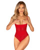 Ohromující body otevřené Ingridia crotchless teddy - Obsessive červená XL/2XL - thumb (1)