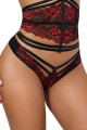 Extravagantní tanga V-10038 černá/červená - Axami M - thumb (1)