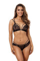Jemná krajková tanga V-10098 černá - Axami XL - thumb (2)