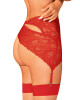 Elegantní podvazkový pás Atenica garter belt - Obsessive červená XS/S - thumb (4)