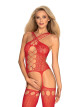 Svůdné body G313 bodystocking red - Obsessive červená S/M/L - thumb (1)