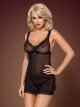 Elegantní košilka 839 - CHE chemise - Obsessive černá XXL - thumb (1)