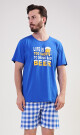 Pánské pyžamo šortky Life is beer modrá XL - thumb (1)