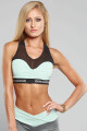 Dámská sportovní podprsenka Sea Mesh - Gym Glamour černo-tyrkysová XS - thumb (1)
