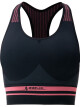 Sportovní podprsenka fitness IRON-IC - střední podpora - černo-růžová Barva: Černo-růžová, Velikost: LXL - thumb (2)