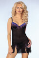 Smyslná košilka Ebony - LivCo Corsetti černá XL - thumb (1)