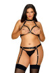 Svůdný podvazkový pás A756 Garter Belt - Obsessive černá XL/XXL - thumb (0)