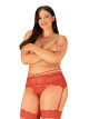 Vášnivý podvazkový pás Loventy garter belt 2XL/3XL - Obsessive 2XL/3XL červená - thumb (1)