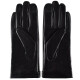 Semiline Dámské kožené antibakteriální rukavice P8210 Black S - thumb (0)