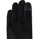Semiline Dámské semišové antibakteriální rukavice P8215 Black M - thumb (3)