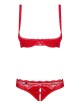 Nezbedná podprsenka Lovica half-bra - Obsessive červená S/M - thumb (2)