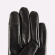 Semiline Dámské kožené antibakteriální rukavice P8205-0 Black M - thumb (0)