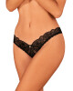 Romantická tanga otevřená Donna Dream crotchless thong - Obsessive černá XL/2XL - thumb (1)