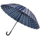 Deštník Semiline Premium Long 24 Ribs 2504 Black/Navy Blue/Grey Průměr118 cm - thumb (2)