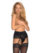 Koketní podvazkový pás Klarita garter belt - Obsessive černá S/M - thumb (2)