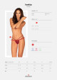 Koketní tanga Ivetta thong - Obsessive bordó L/XL - thumb (1)