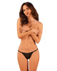Elegantní tanga Celia Noir thong - Obsessive černá XL/2XL - thumb (4)