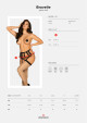 Romantický podvazkový pás Bravelle garter belt - Obsessive L/XL černá - thumb (1)