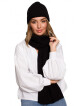 Pletená šála BK081  - BeWear UNI černá - thumb (3)