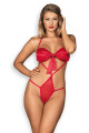 Erotické body Giftella teddy - OBSESSIVE Červená L/XL - thumb (2)