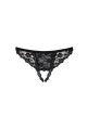 Erotická tanga Letica crotchless thong - OBSESSIVE černá S/M - thumb (1)