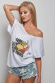 Dámské tričko - Fast Food - Gym Glamour bílá s potiskem M/L - thumb (3)