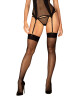 Elegantní punčochy S823 stockings - Obsessive černá S/M/L - thumb (1)