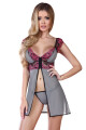 Dámská košilka Daylight - LivCo CORSETTI FASHION šedo-růžová L/XL - thumb (1)