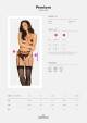 Okouzlující podvazkový pás Pearlove garter belt - Obsessive XXL černá - thumb (2)