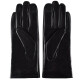 Semiline Dámské kožené antibakteriální rukavice P8206 Black L - thumb (0)