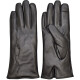 Semiline Dámské kožené antibakteriální rukavice P8205-0 Black M - thumb (5)