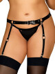 Svůdný podvazkový pás A756 Garter Belt - Obsessive černá XL/XXL - thumb (3)