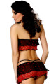 Erotická souprava Kissable hearts - LivCo CORSETTI FASHION černo-červená L/XL - thumb (1)