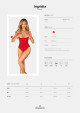 Ohromující body otevřené Ingridia crotchless teddy - Obsessive červená XL/2XL - thumb (0)