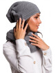 BK044 Slouchy čepice - šedá EU UNI - thumb (0)
