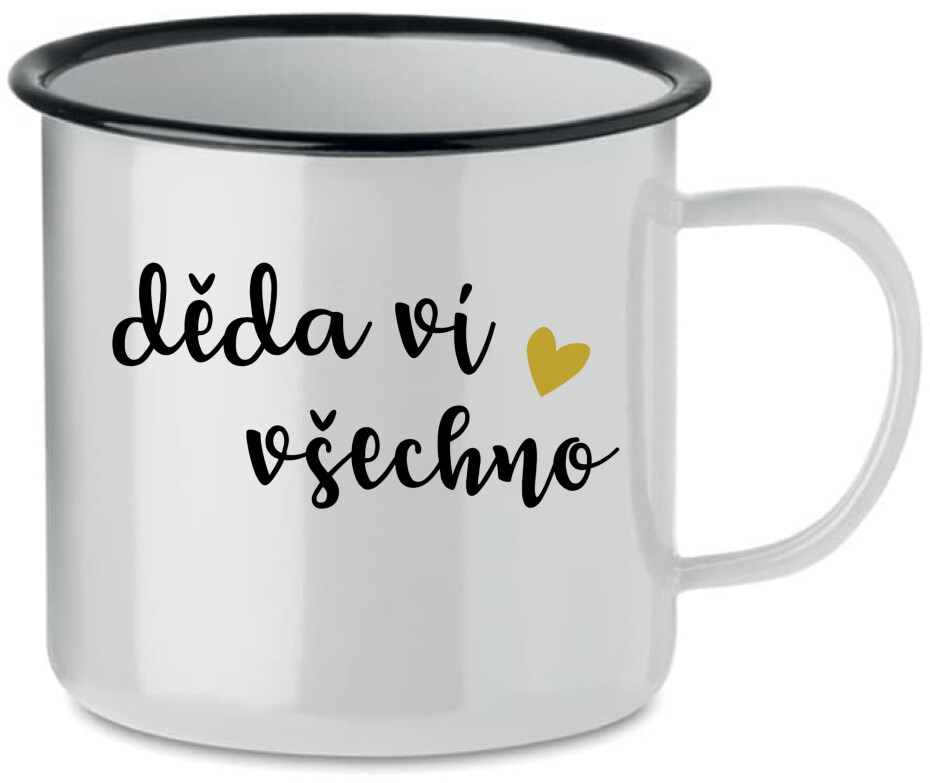 DĚDA VÍ VŠECHNO - bílý plecháček 350 ml - main (0)