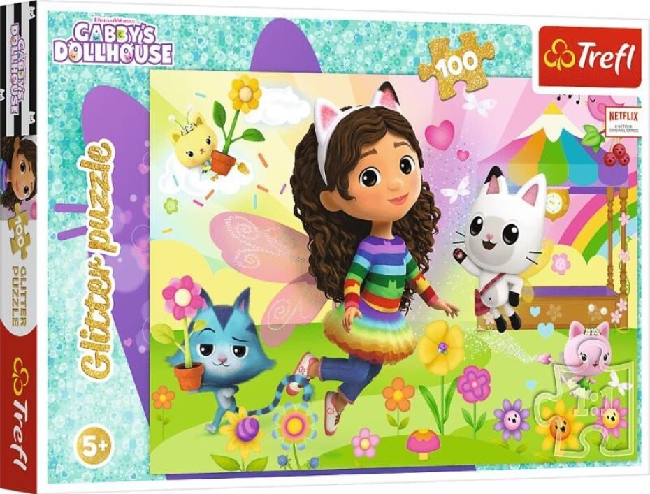 Třpytivé puzzle Gábinin kouzelný domek 100 dílků - main (0)