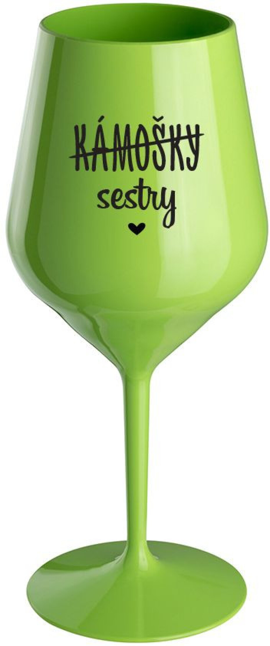 KÁMOŠKY - SESTRY - zelená nerozbitná sklenice na víno 470 ml - main (0)