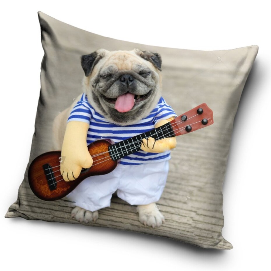 Polštářek Mops hraje na ukulele - main (0)