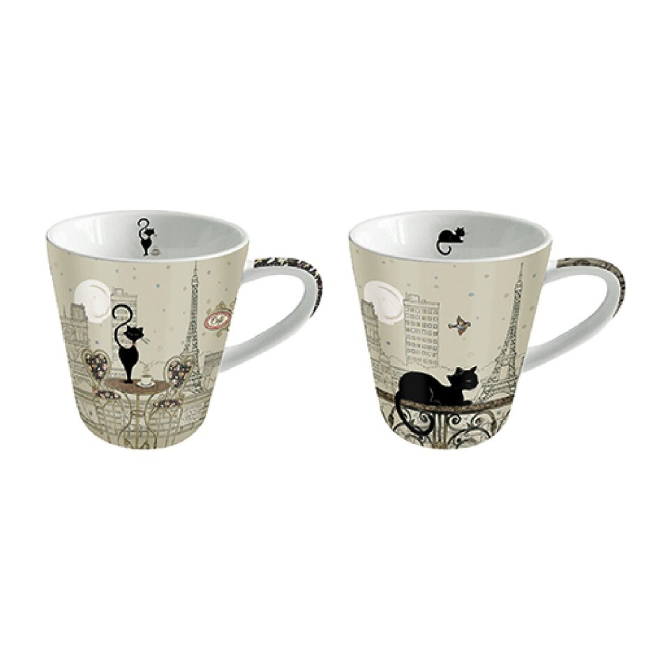 Hrnek Espresso set 2 ks - Kočky v Paříži (BUG ART KIUB) - main (0)