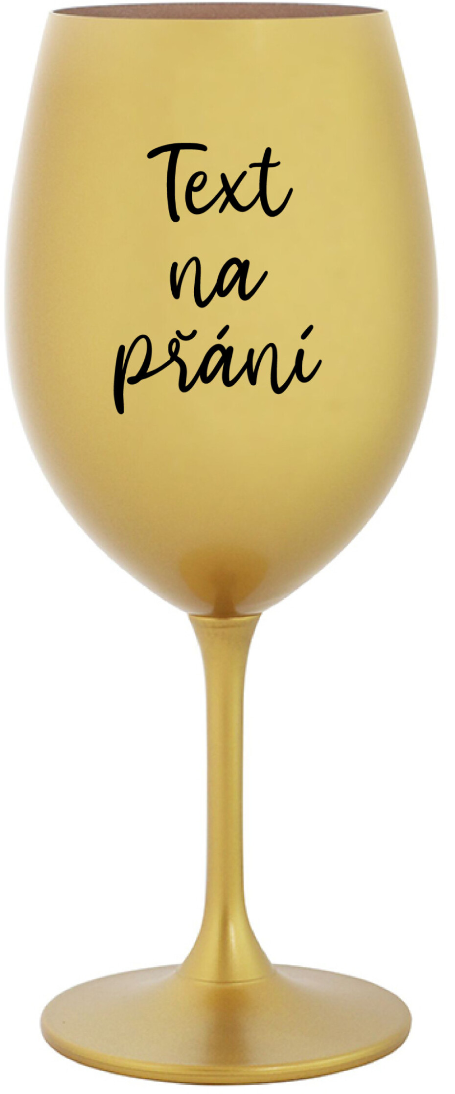 TEXT NA PŘÁNÍ - zlatá sklenice na víno 350 ml - main (0)