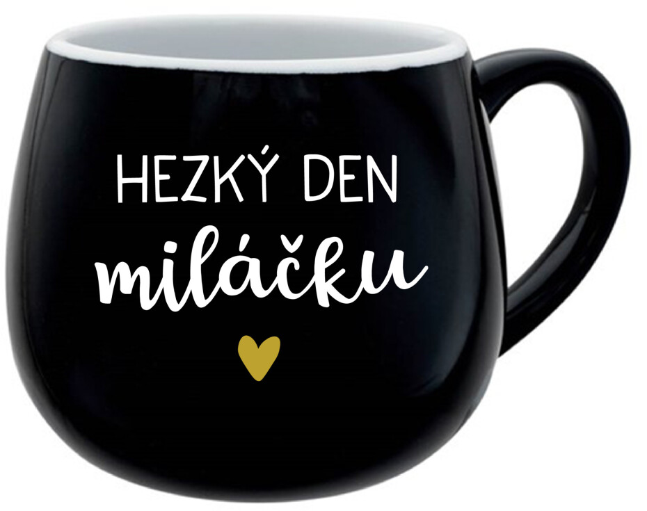HEZKÝ DEN MILÁČKU - černý keramický hrníček 300 ml - main (0)